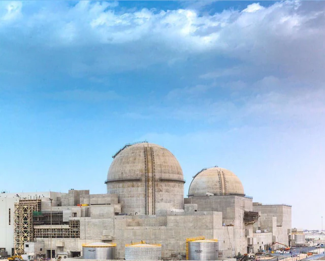 The Barakah nuclear power plant under construction in the United Arab Emirates in 2017.